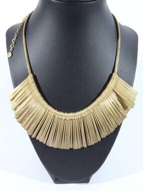 Stella & Dot Gold Tone Essential Fringe Collar Necklace